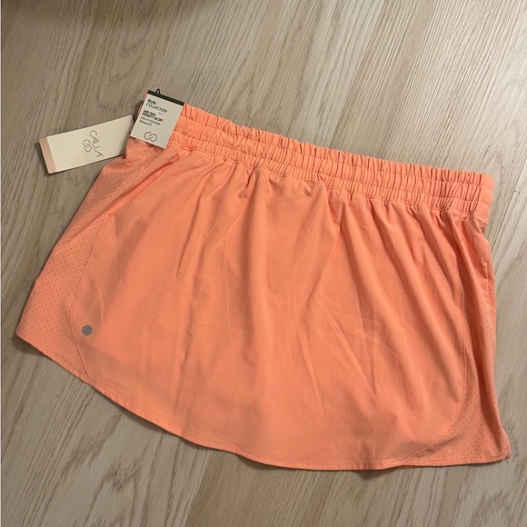 NWT CALIA INFINITY RUN COLLECTION SKORT SKIRT RELAXED FIT MID RISE PEACH GLOW L - Picture 6 of 10